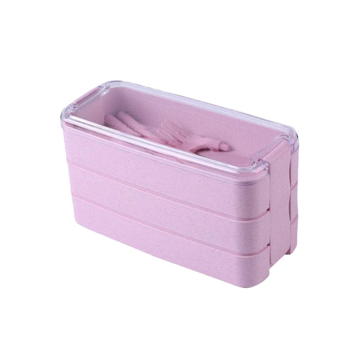 Sistema Boîte à repas 3 compartiments de 1,4 l Violet avec bordure rose. 