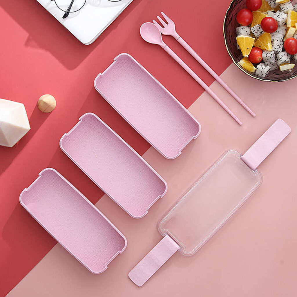 Boîte Bento Isotherme 3 Compartiments Omie - Bleu, 25x20x8,5 Cm, Avec Bol Inox Amovible, Pour Enfants Et Adultes