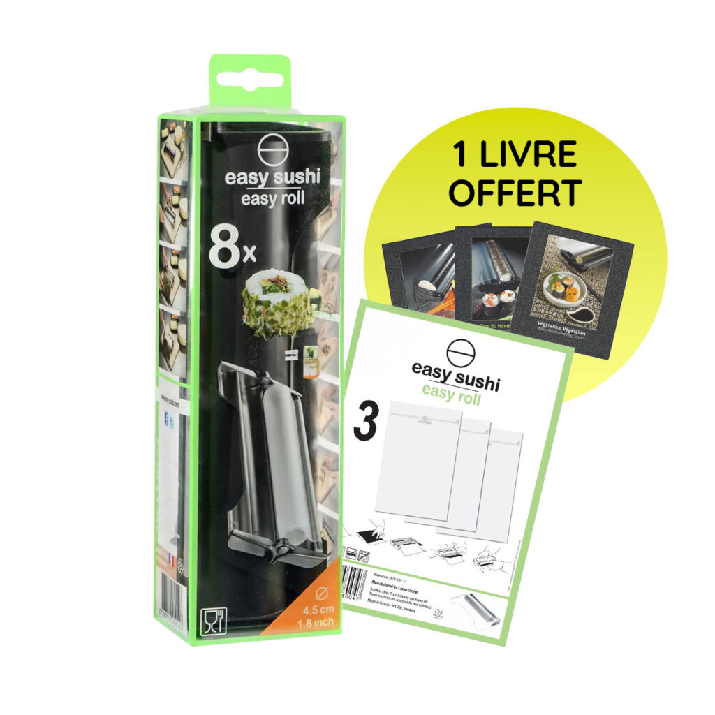 Kit de sushi fácil y rápido, con 1 libro gratis y 8x.