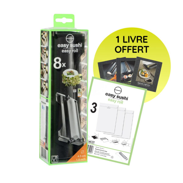 Eenvoudige sushi easy roll kit, met 1 gratis boek en 8x.