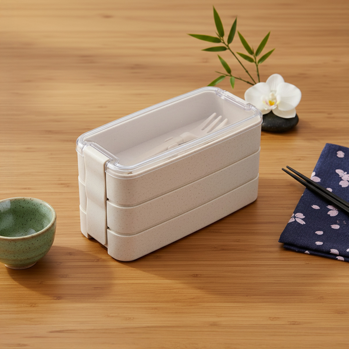 Bento-Lunchbox mit 3 Fächern
